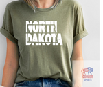 2024 Spring / Summer T-Shirt  "North Dakota White Block"